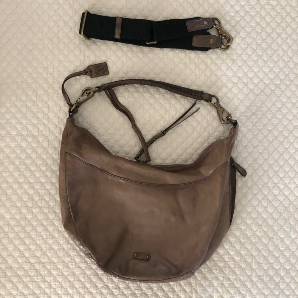 FRYE Brown Soft Leather Jenny Hobo Shoulder Bag